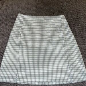 Brandy Melville Green Plaid Mini Skirt